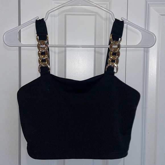 SHEIN Black Crop Top - Picture 1 of 3